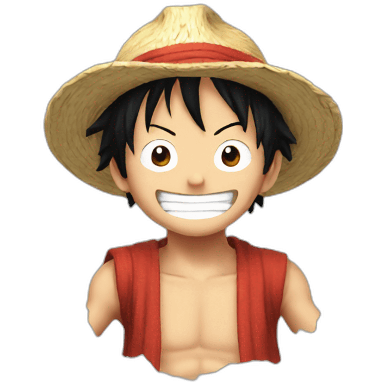 luffy saying hello emoji