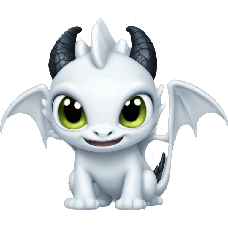 Toothless dragon light fury emoji