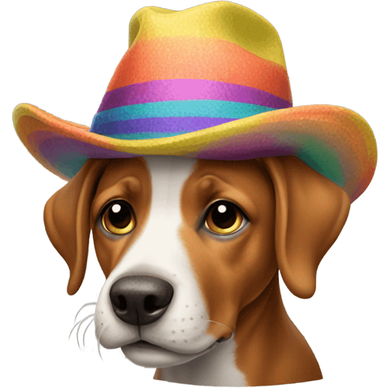 Dog wearing a hat emoji