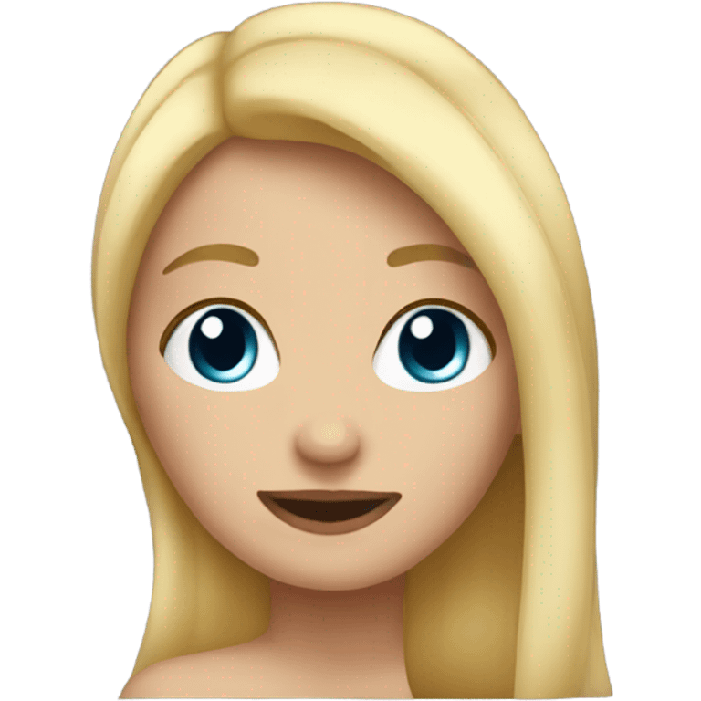 Blonde hair shy lady  emoji