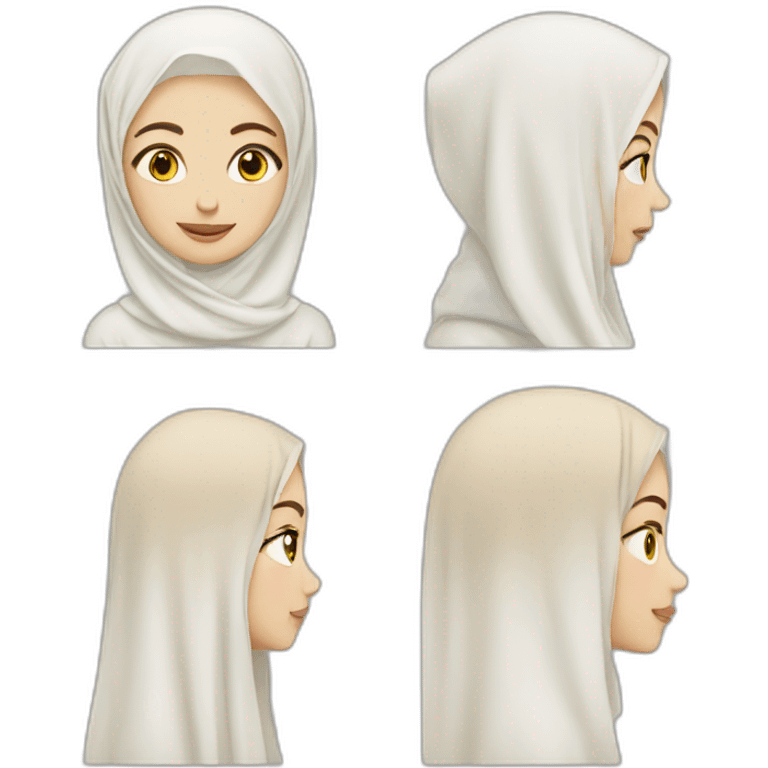 white girl with loose hijab emoji