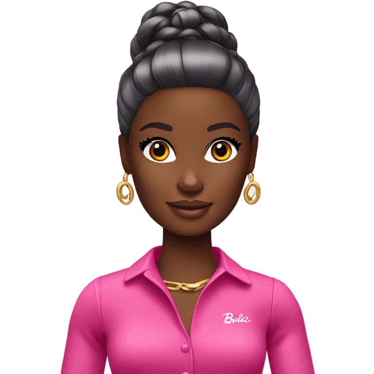 Barbie with dark skin emoji