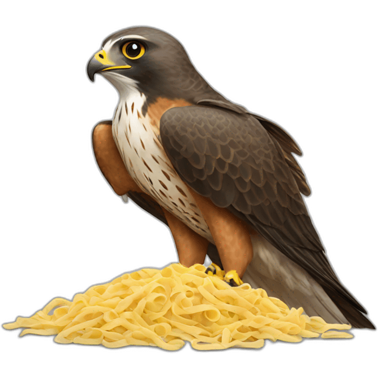 falcon eating pasta emoji