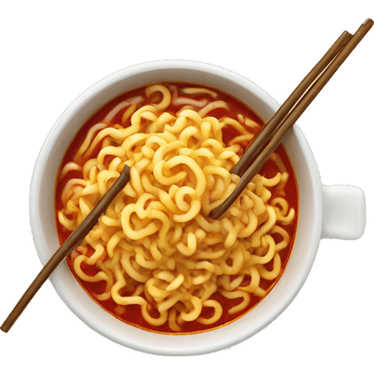 A Cup of Chili ramen noodles  emoji