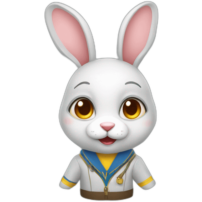 Ukrainian rabbit student emoji