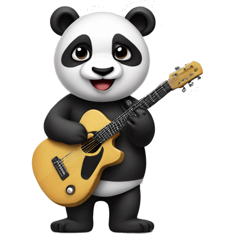 Guitarist panda emoji