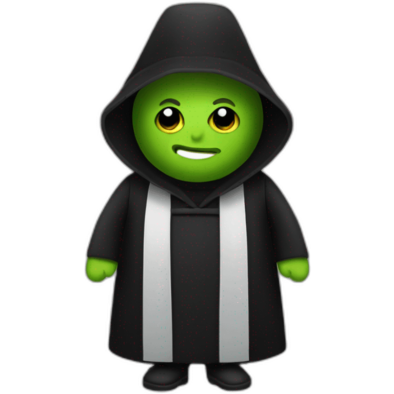 Avocat en robe noire emoji