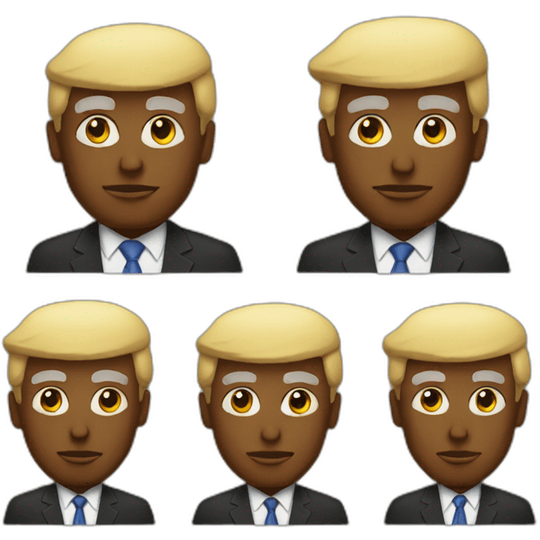 black donald trump emoji