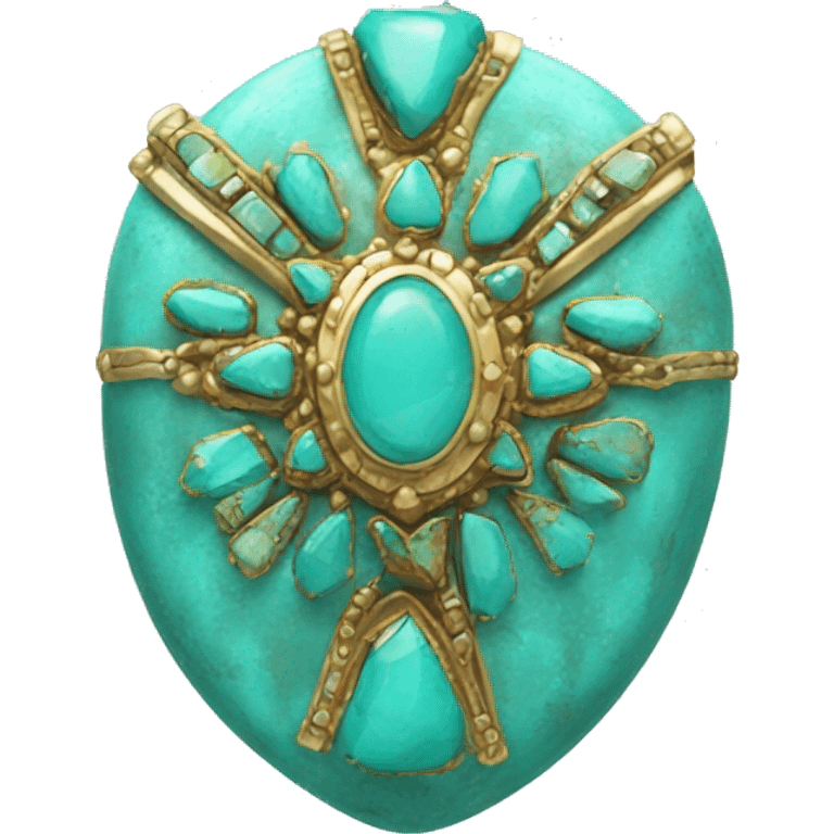 Western turquoise jewel emoji