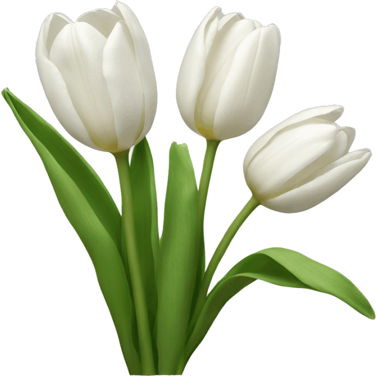 White tulips emoji