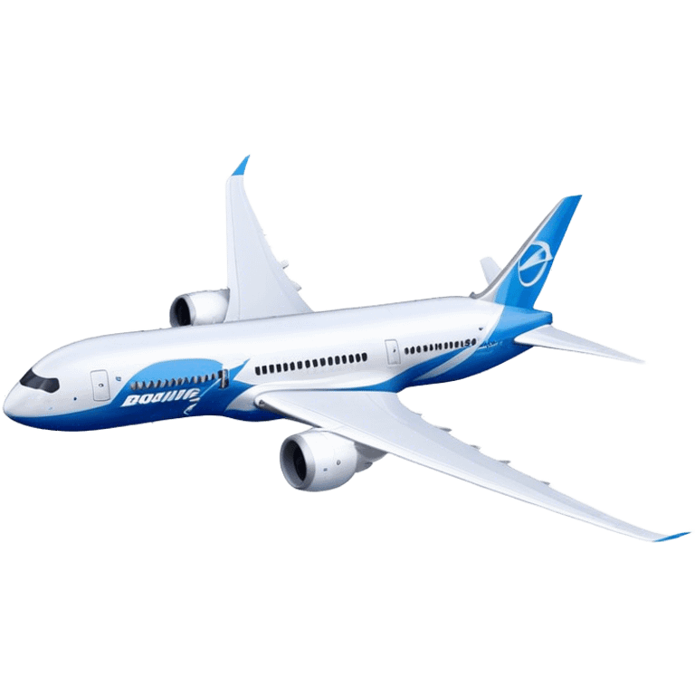 Boeing 787 Dreamliner - Boeing (Model Year: 2022) (Iconic colour: White with blue) emoji