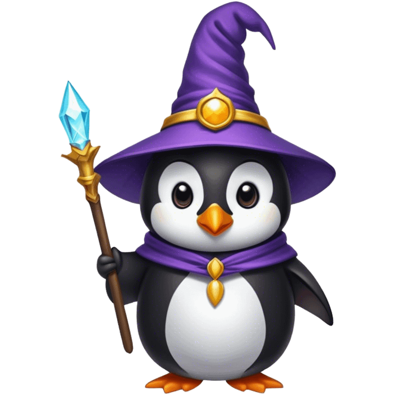 Penguin wizard emoji