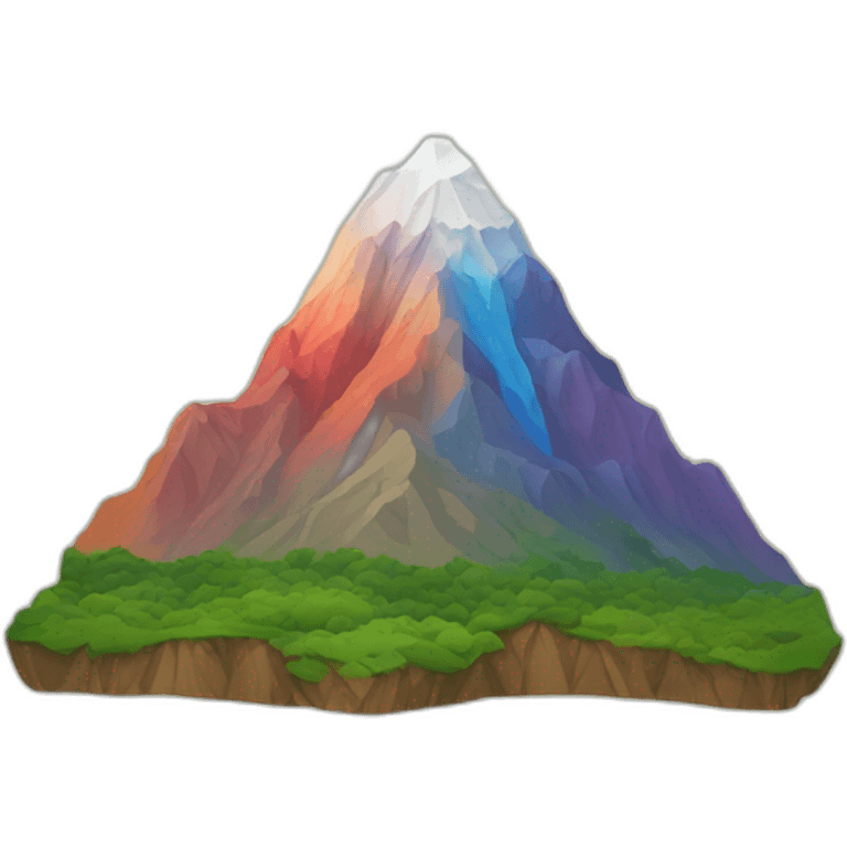 Mountain With colors autism puzzle emoji