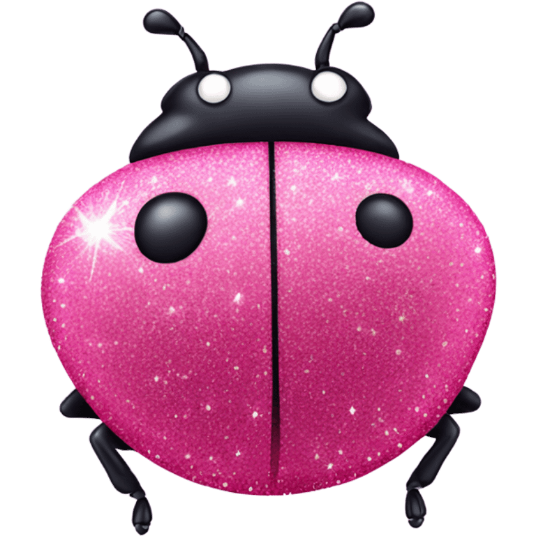 Pink ladybug with glitter  emoji