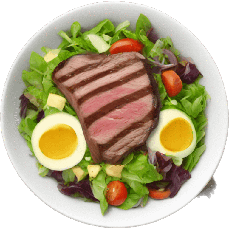 steak salad bowl emoji