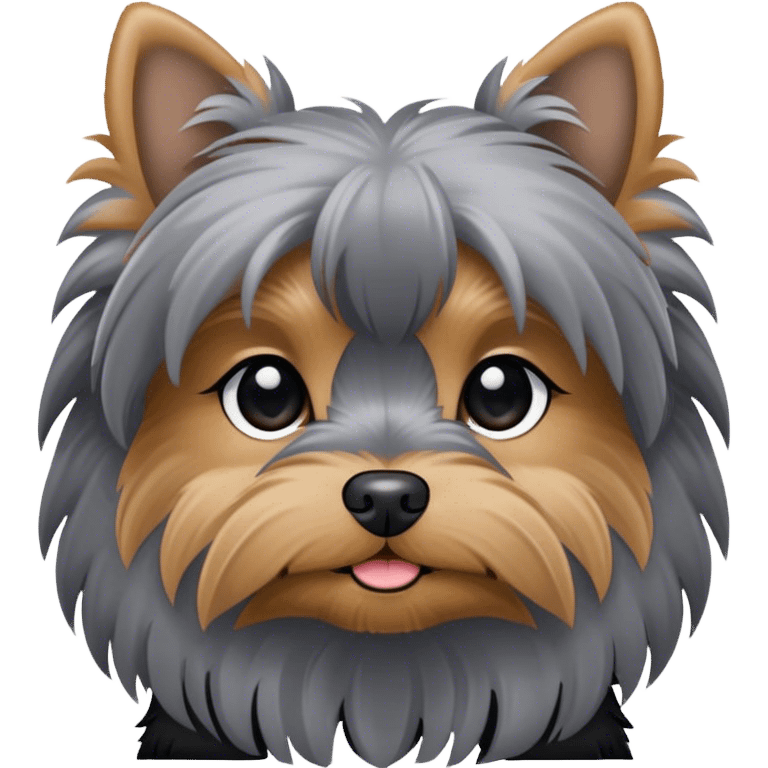 Black and grey yorkie emoji