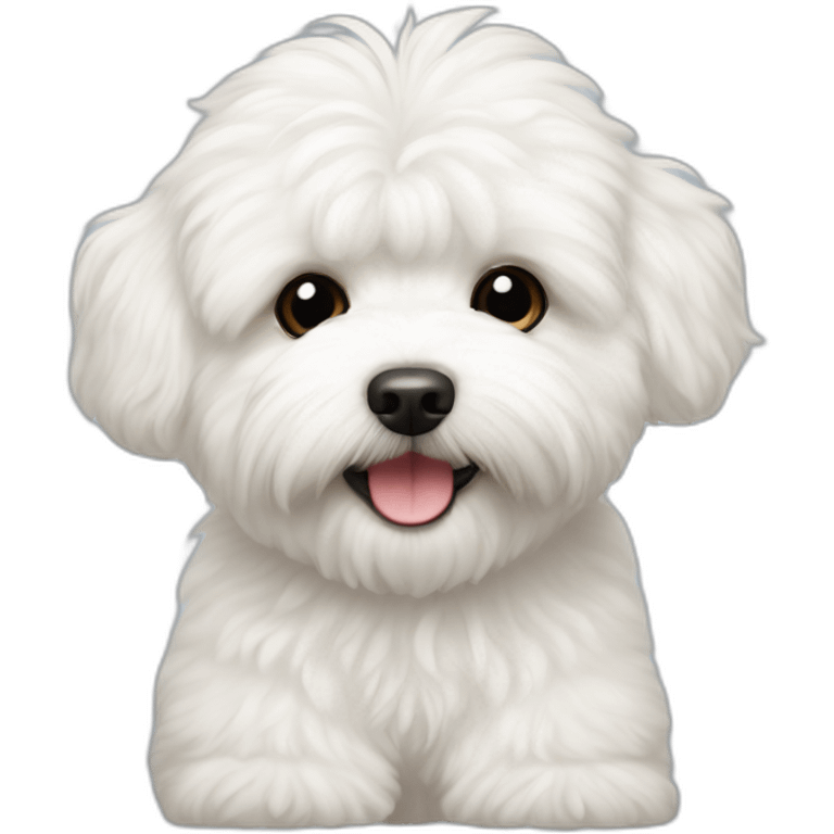 white fluffy male maltipoo emoji