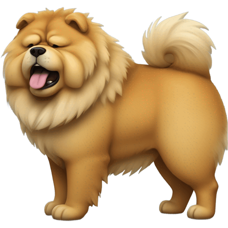 chow chow angry with exclamation emoji