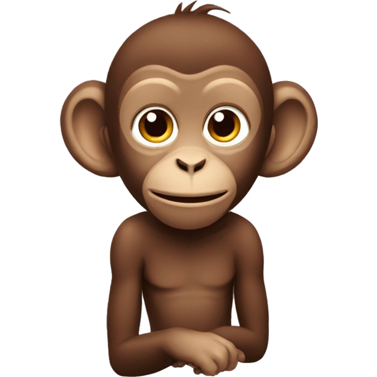 Monkey at a park emoji