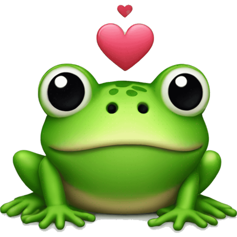 Frosch mit Herz  emoji