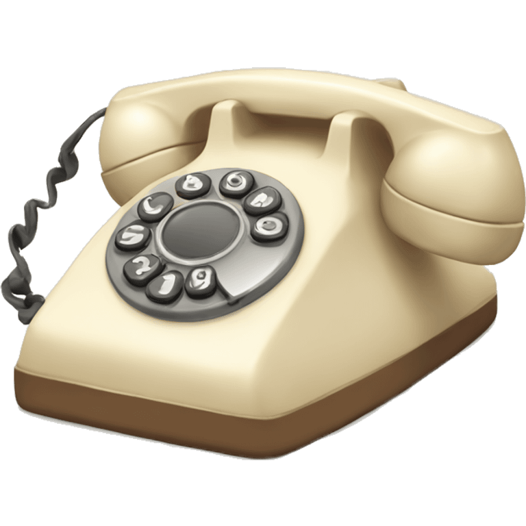 Cream Vintage phone emoji