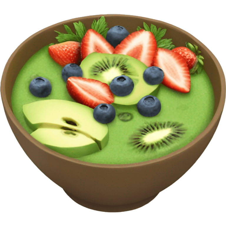 Green smoothie bowl emoji