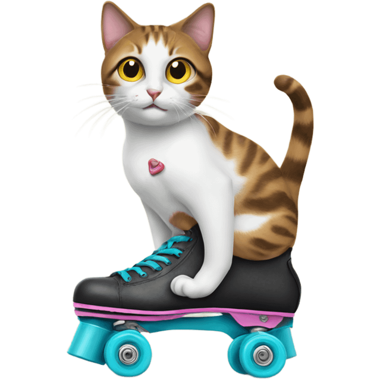 Cat on roller skates  emoji