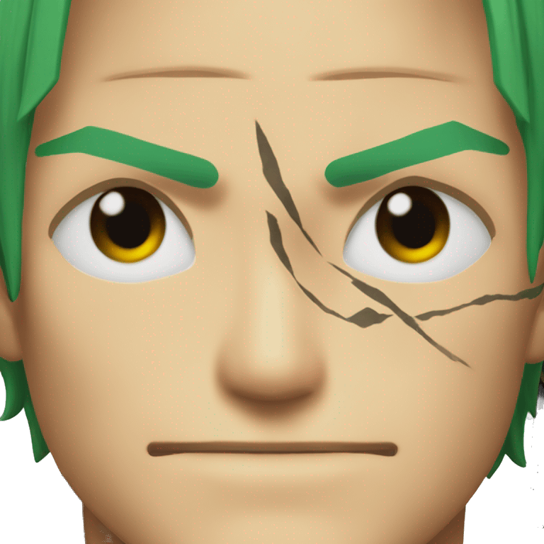 Roronoa zoro with scar on his eye emoji