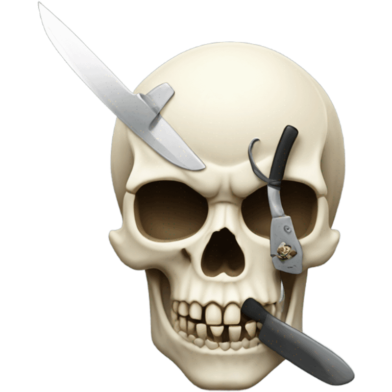 Skull with knife emoji