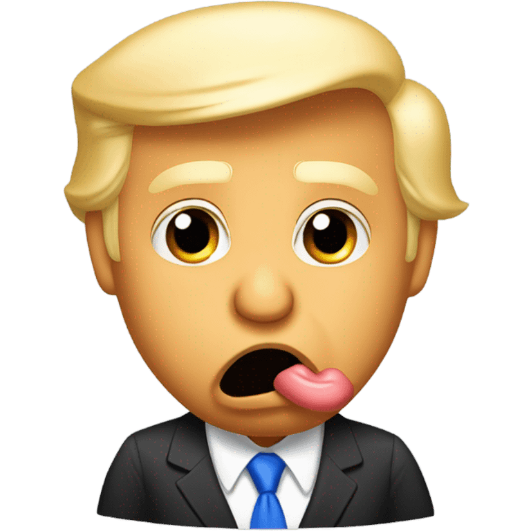 Donald Trump blowing kisses emoji