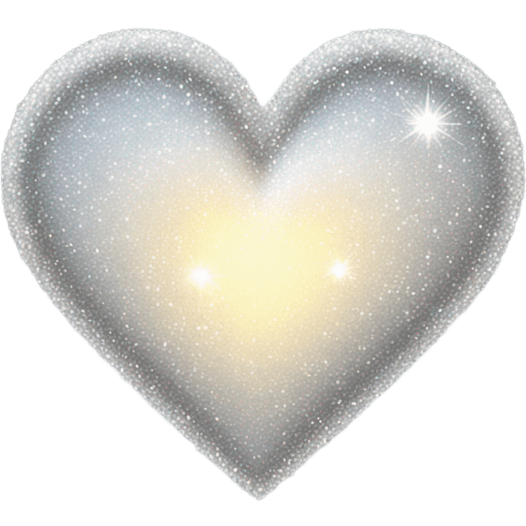 Silver sparkling heart emoji