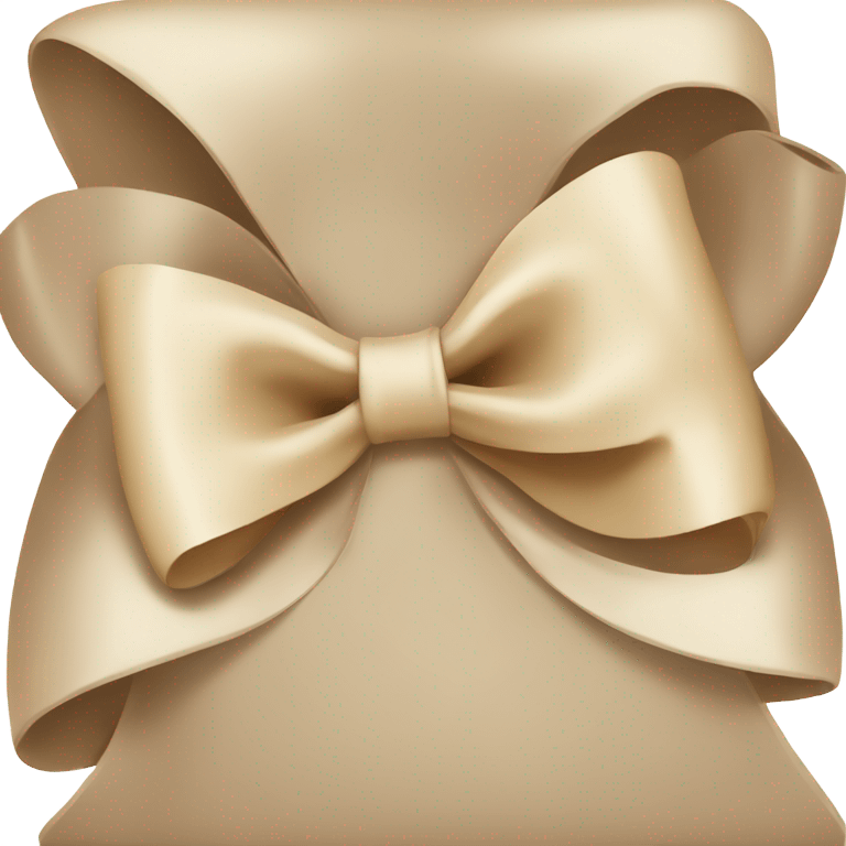 Beige bow emoji