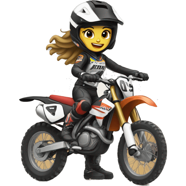 motocross women emoji