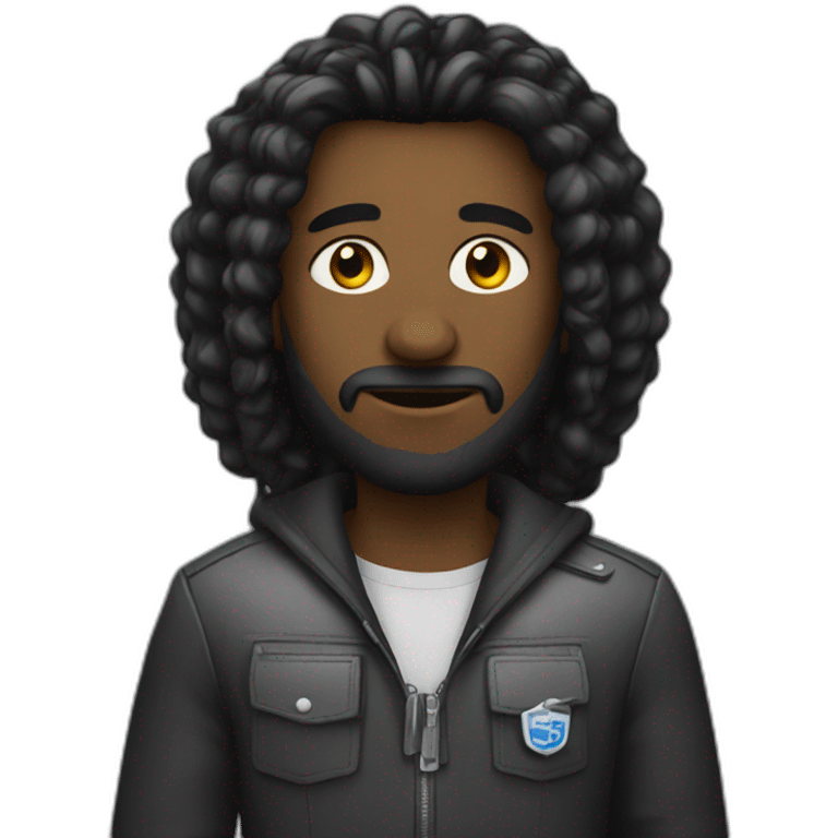 un noir avec des locks emoji