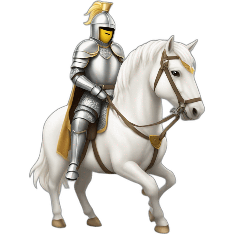 knight of the light on white horse emoji