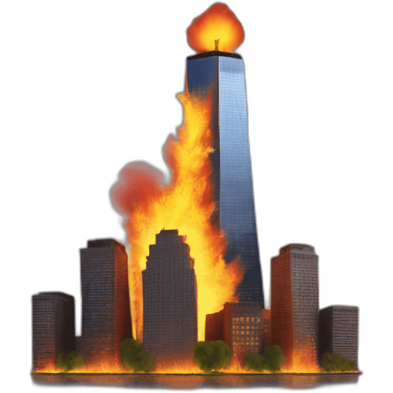 world-trade-center-on-fire emoji