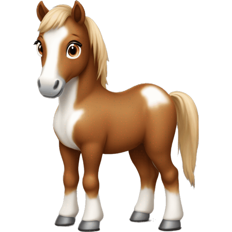 cute brown baby horse sitting up white muzzle emoji