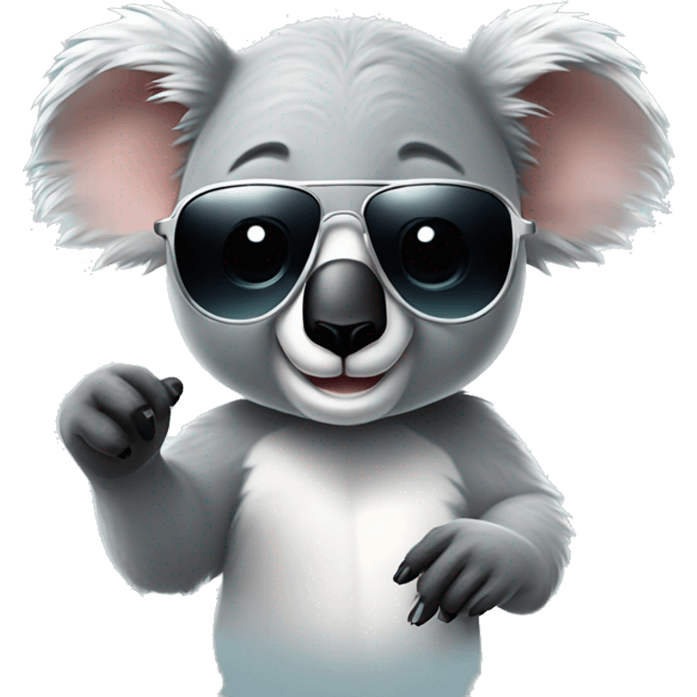 koala pointing sunglasses emoji