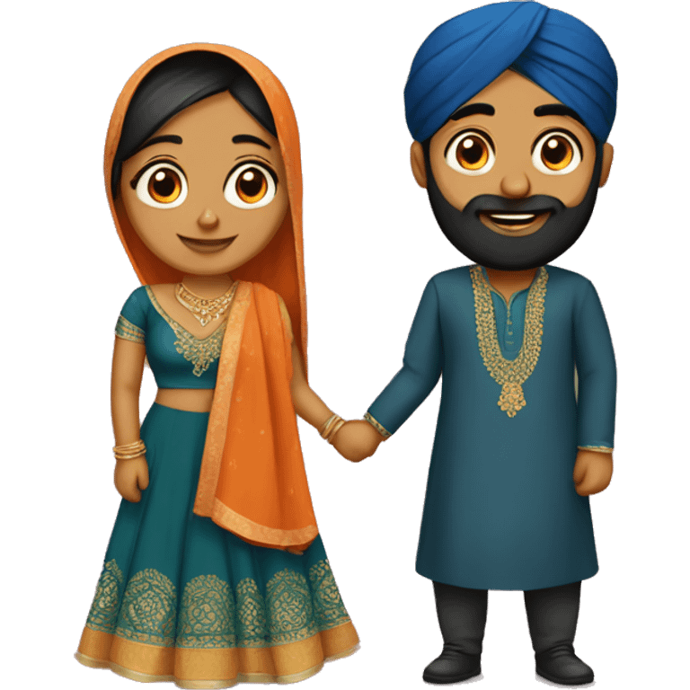 Punjabi couple emoji