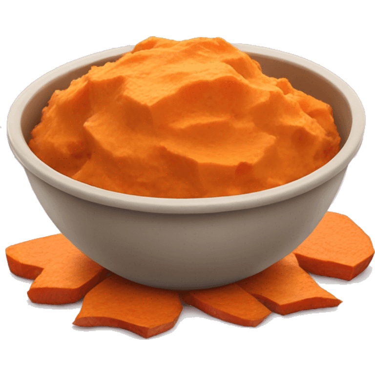 mashed sweet potatoes in a bowl emoji