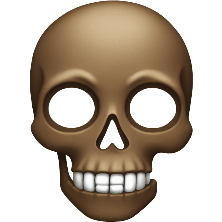 Brown skull emoji