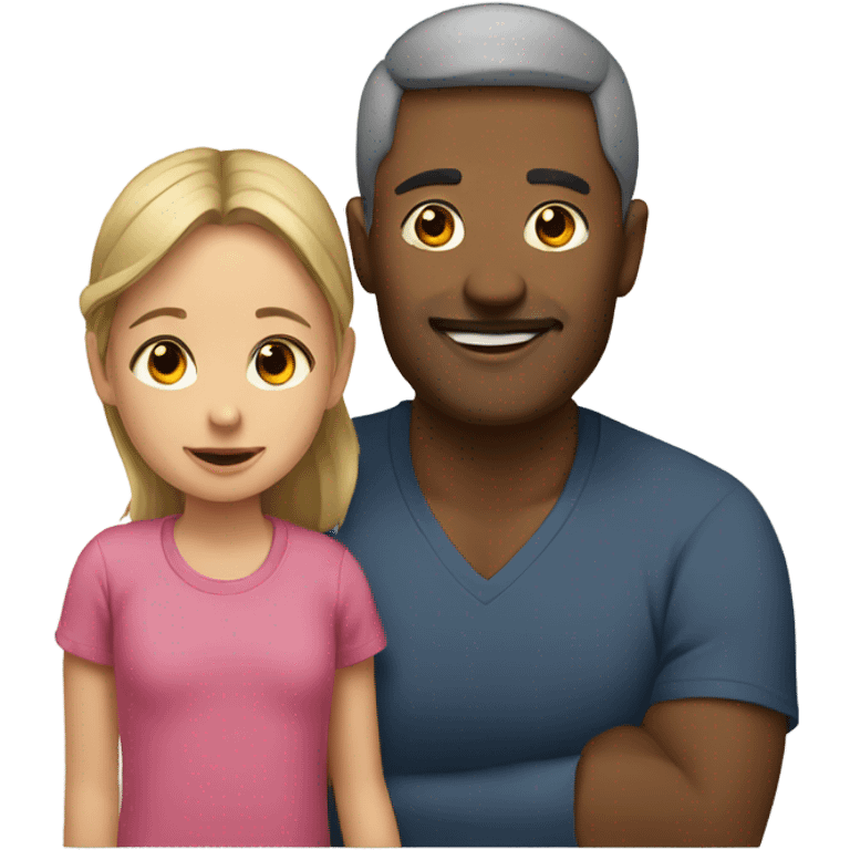 A father with his daughter  emoji