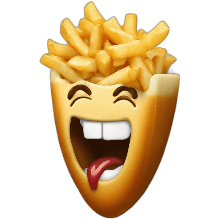 Trump bite poutine emoji