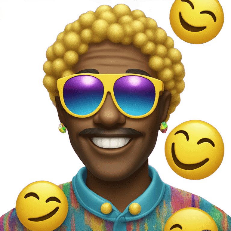 Disco smiley face emoji