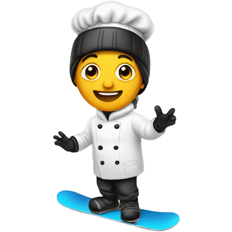 A chef on a snowboard  emoji