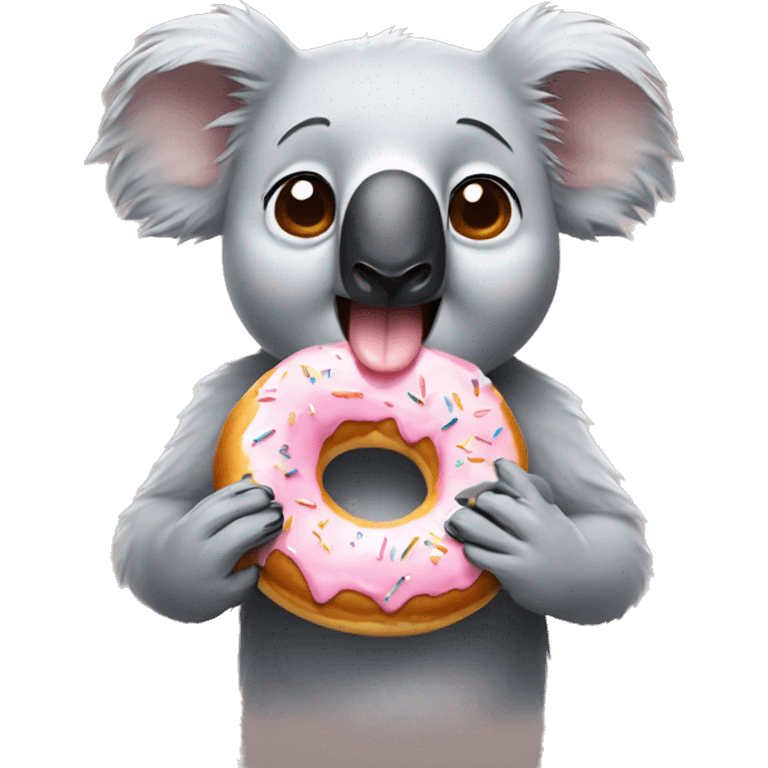 Koala comiendo donut emoji