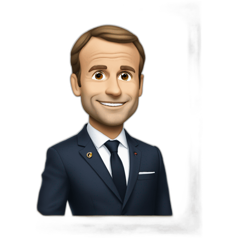 Macron fait un doit d'honneur emoji