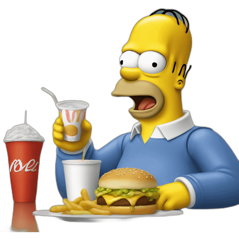 homer simpson eating mcdonald emoji