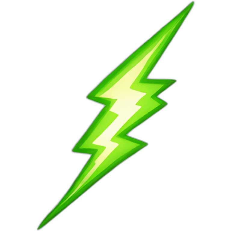 Green lightning emoji