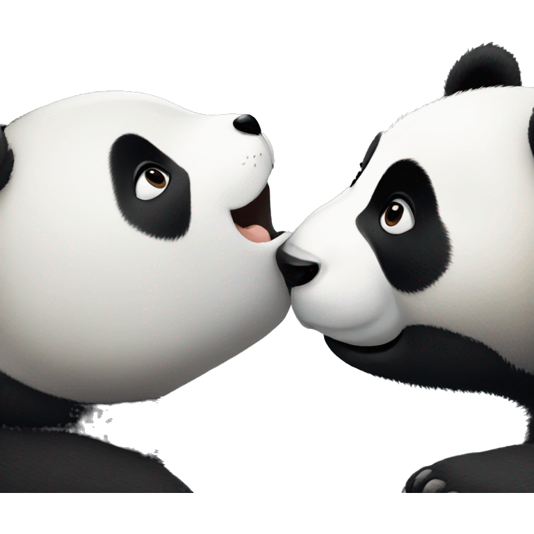 Panda giving a kiss emoji